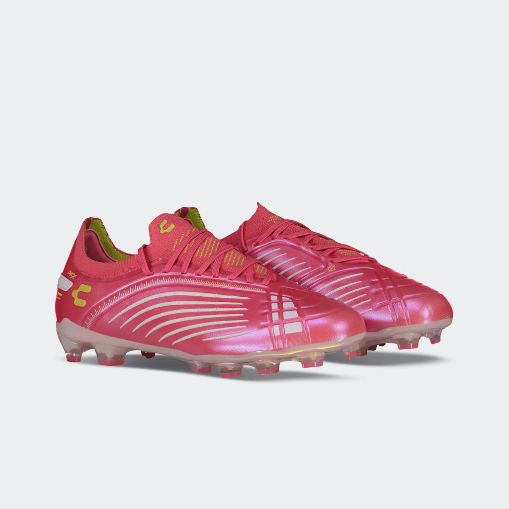 Charly Stingr PFX Fuchsia / Green Firm Ground Cleats